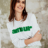 HELLGRAUES SWEATSHIRT "AMOUR"