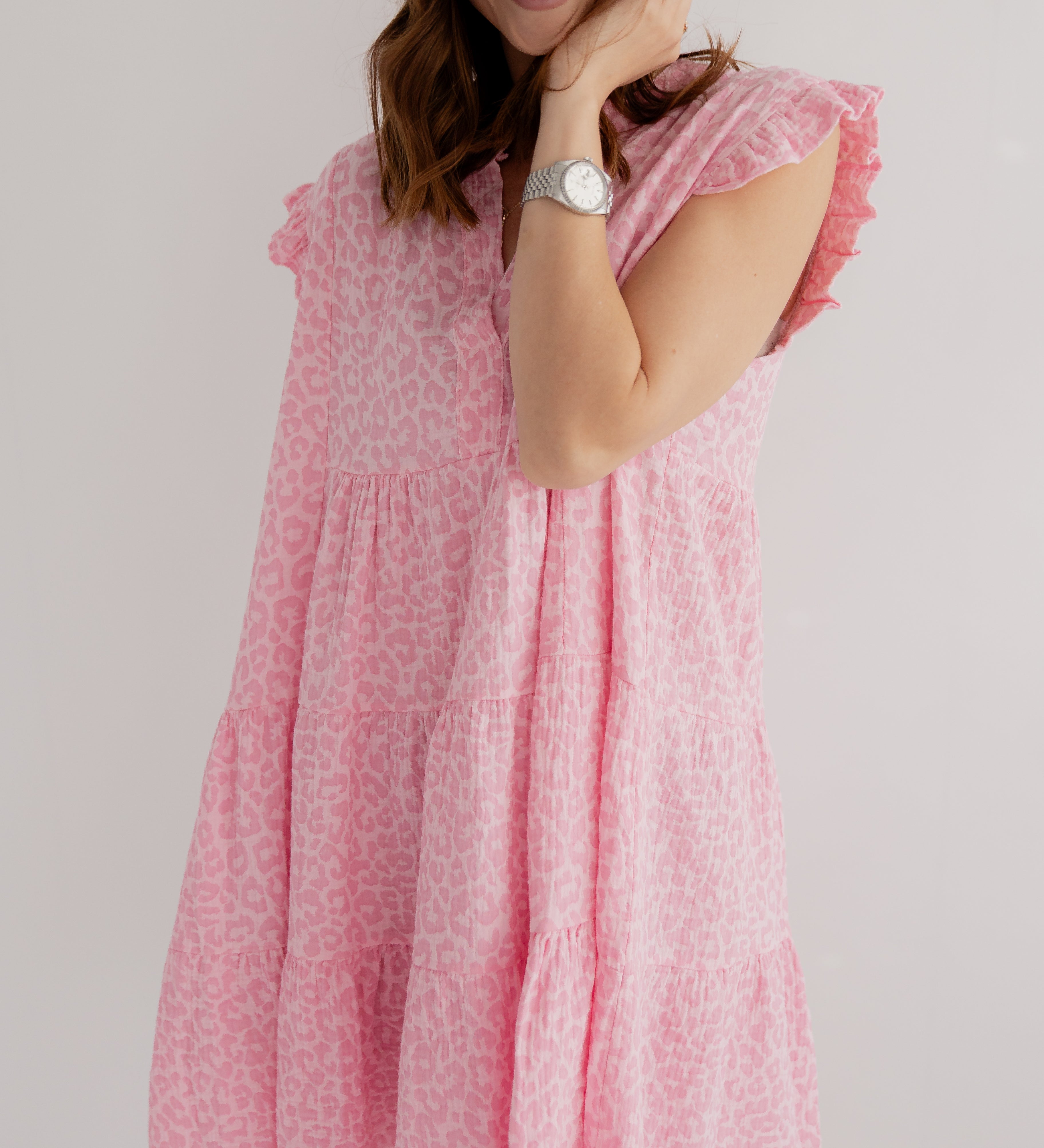 KURZES MUSSELINKLEID "LEO ROSA"