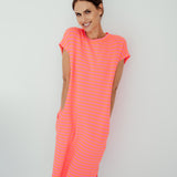 MIDI KLEID MIT STREIFEN „VALERIA“