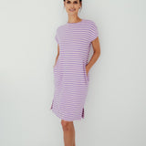 MIDI KLEID MIT STREIFEN „VALERIA“