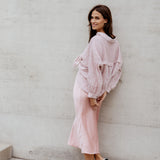 KURZE MUSSELINBLUSE "MIRA"