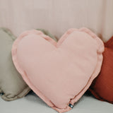 MUSSELIN KISSEN "HERZ"