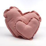 MUSSELIN KISSEN "HERZ"