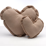 MUSSELIN KISSEN "HERZ"