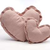 MUSSELIN KISSEN "HERZ"