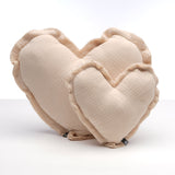 MUSSELIN KISSEN "HERZ"