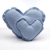 MUSSELIN KISSEN "HERZ"