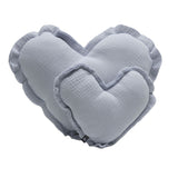 MUSSELIN KISSEN "HERZ"