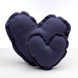 MUSSELIN KISSEN "HERZ"