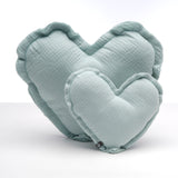 MUSSELIN KISSEN "HERZ"