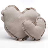 MUSSELIN KISSEN "HERZ"